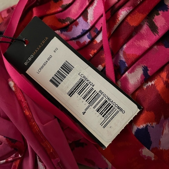BCBG MAXAZRIA Pink Begonia Strapless Bubble Mini Dress Size 4 NWT - Picture 6 of 10